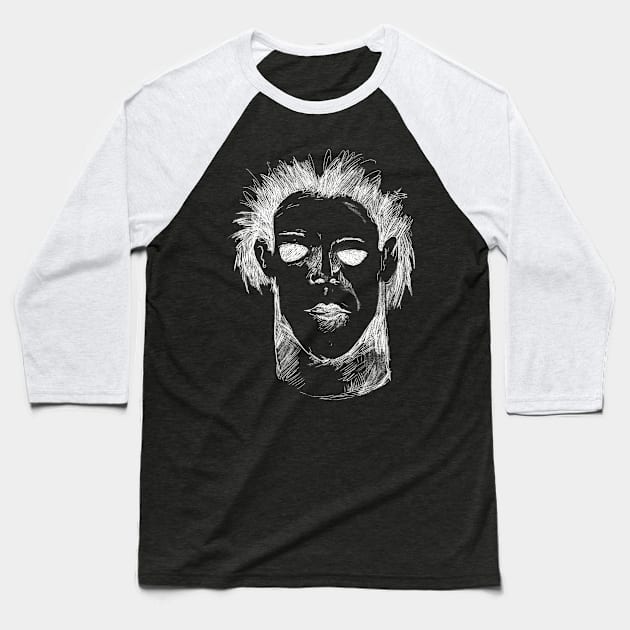 The Devil’s Eyes (white ink) Baseball T-Shirt by The Ghost In You